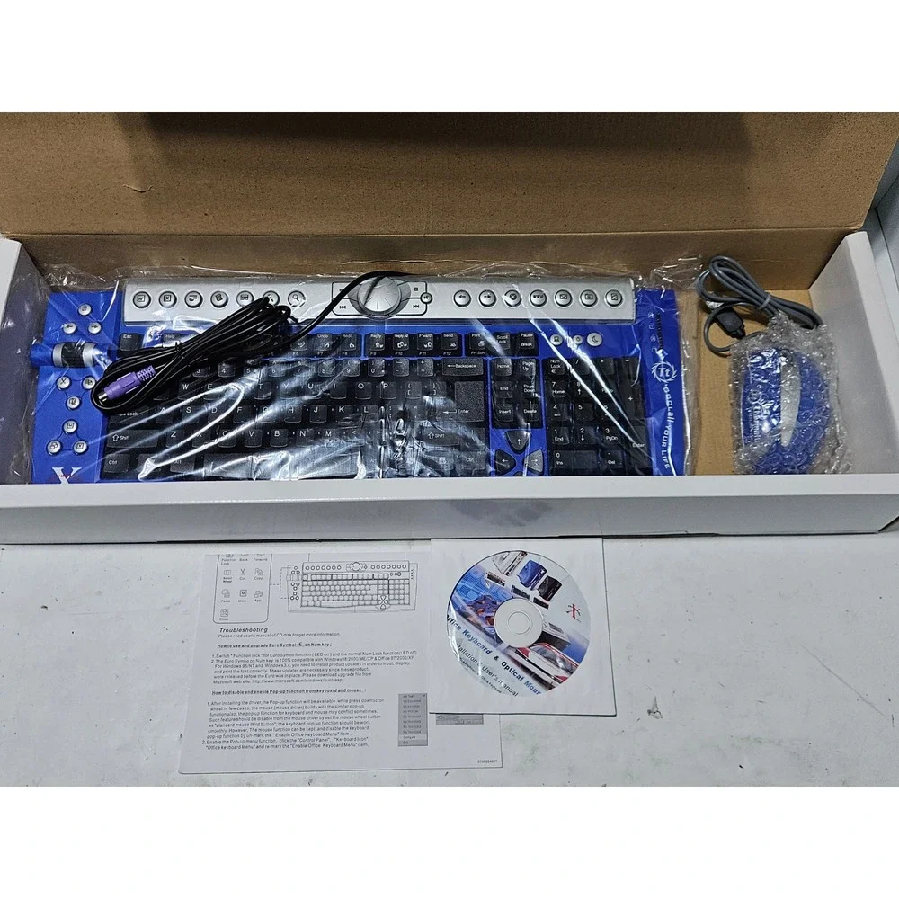 Thermaltake Xaser Edition Office PS2 Keyboard & Optical Mouse Blue Combo